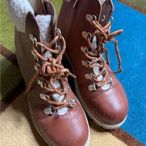 Brown Leather kids Boots